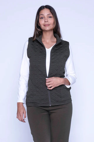 Olive Quilted Vest
