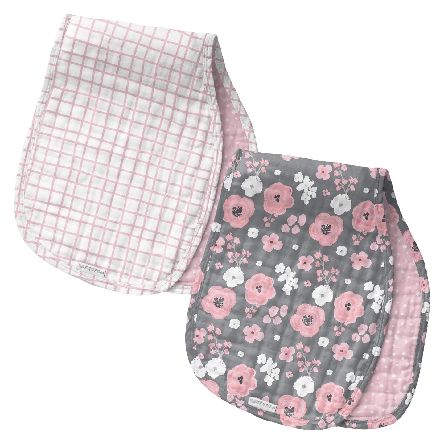 Floral Muslin Burp Cloth Set