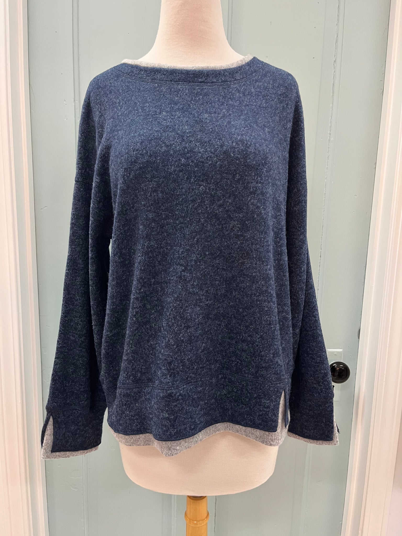 Two Tone Navy Top