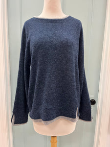 Two Tone Navy Top