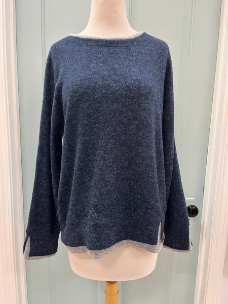 Two Tone Navy Top