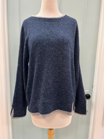Two Tone Navy Top