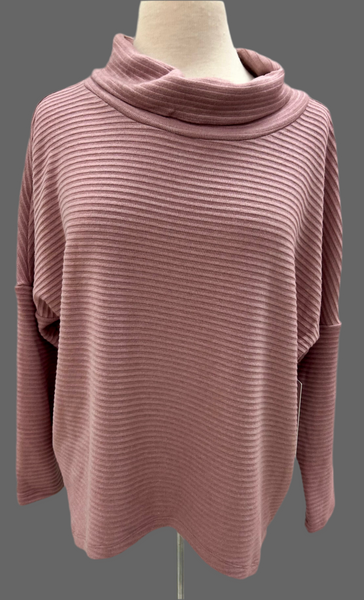 Dusty Pink Cowl Neck Top