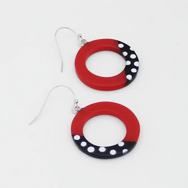 Inez Earrings Red
