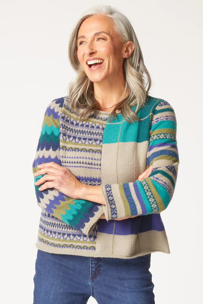 Whimsy Mixed Pattern Sweater