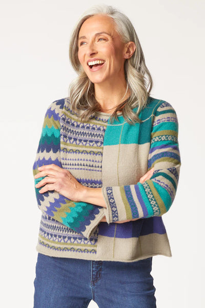 Whimsy Mixed Pattern Sweater