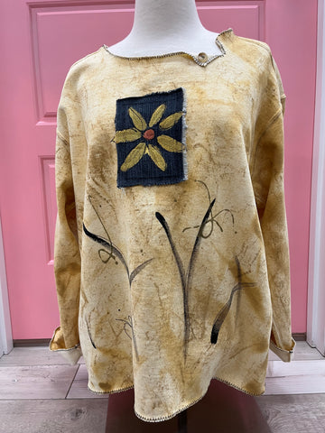 Citrine Denim/Flower Top