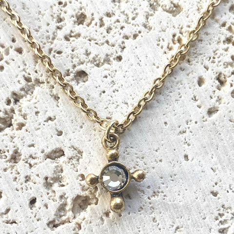 Tiny Gold Cross Necklace