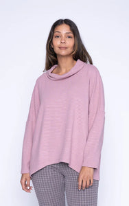 Dusty Pink Cowl Neck Top