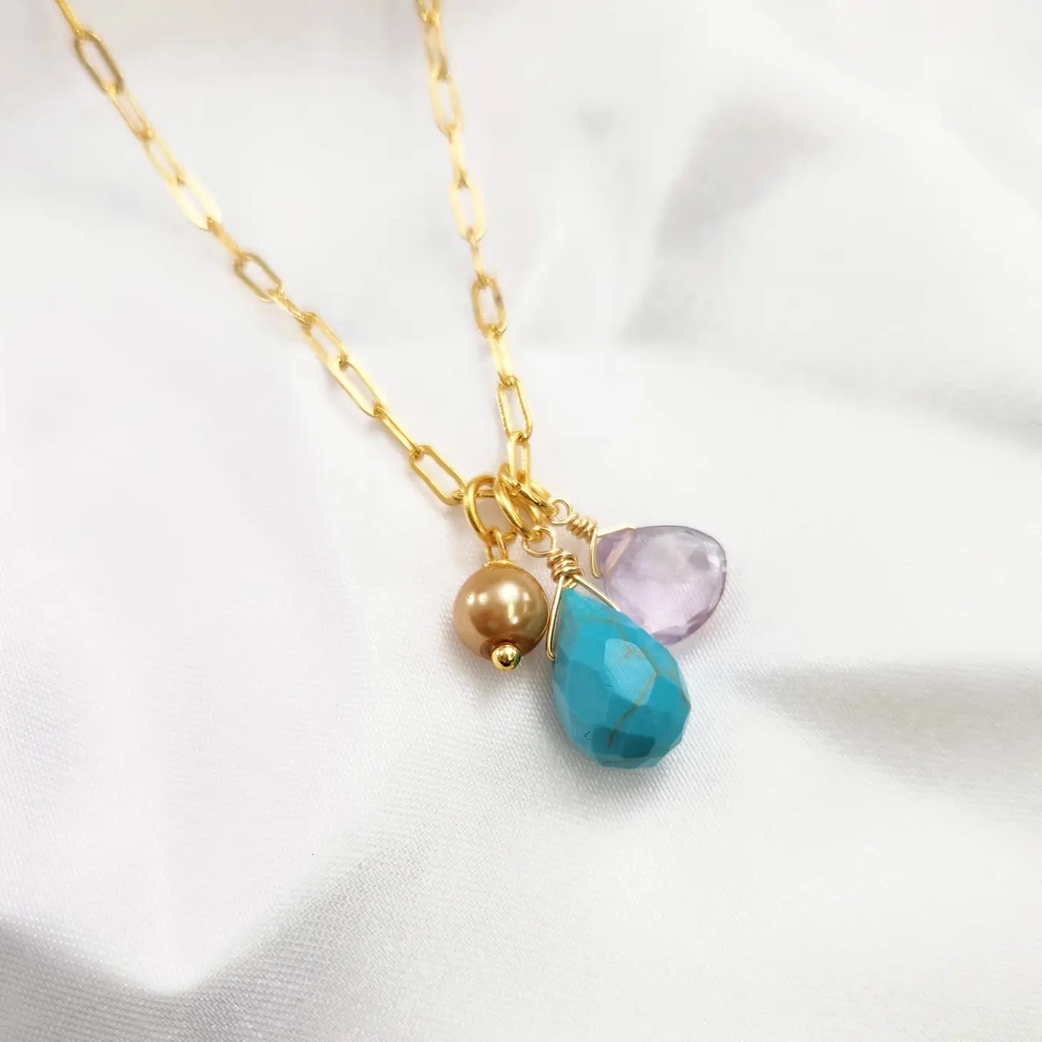 Turquoise Amethyst Necklace