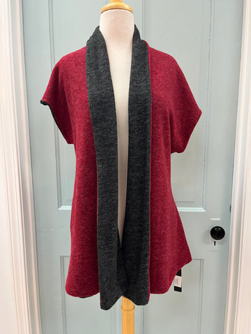 Burgundy/Grey Reversible Vest
