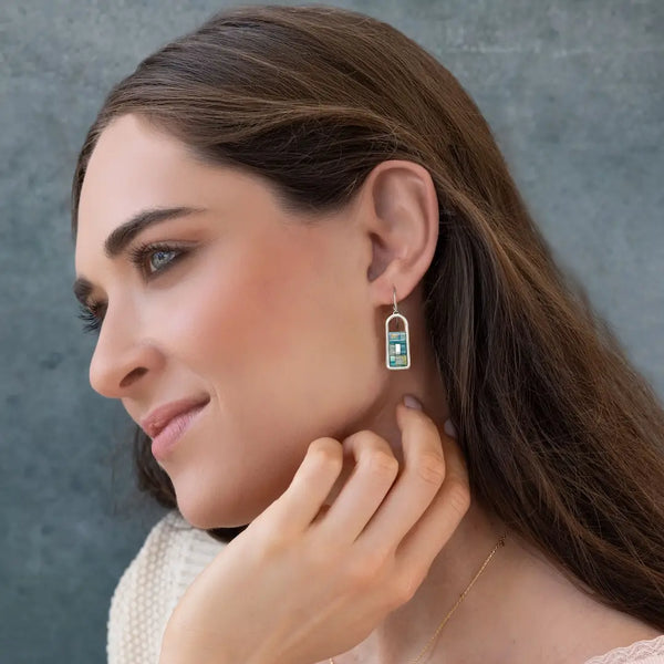 Miyuki Marine Silver Earrings