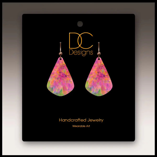 Pink Splash Petal Earrings