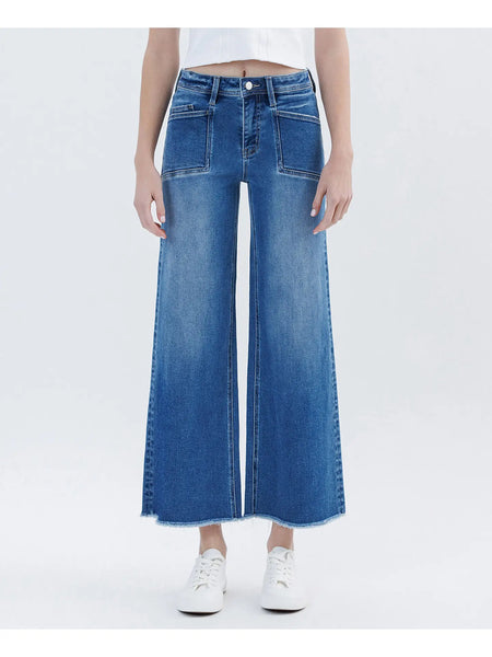High Rise Crop Wide Leg Jean