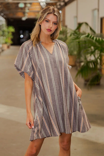 Nice & Neutral Striped Dress
