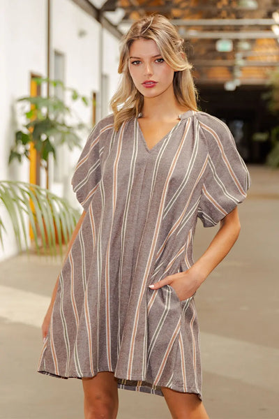 Nice & Neutral Striped Dress
