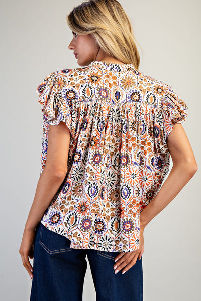 Rustic Floral Top