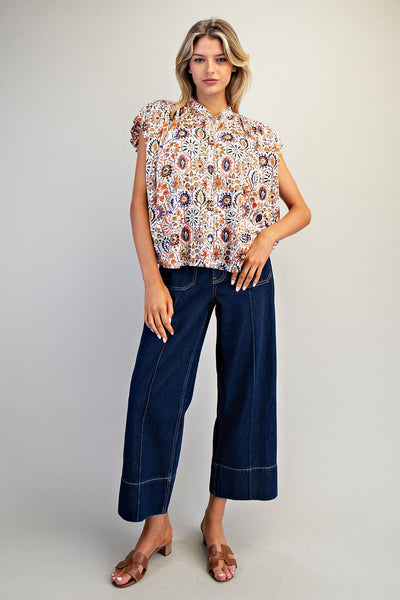 Rustic Floral Top