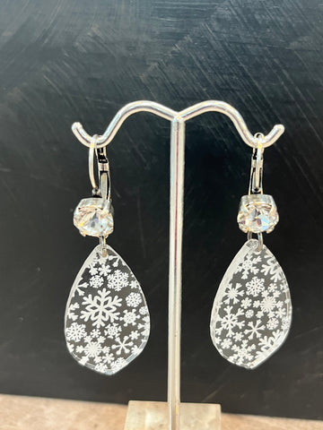 Falling Snowflake Earrings