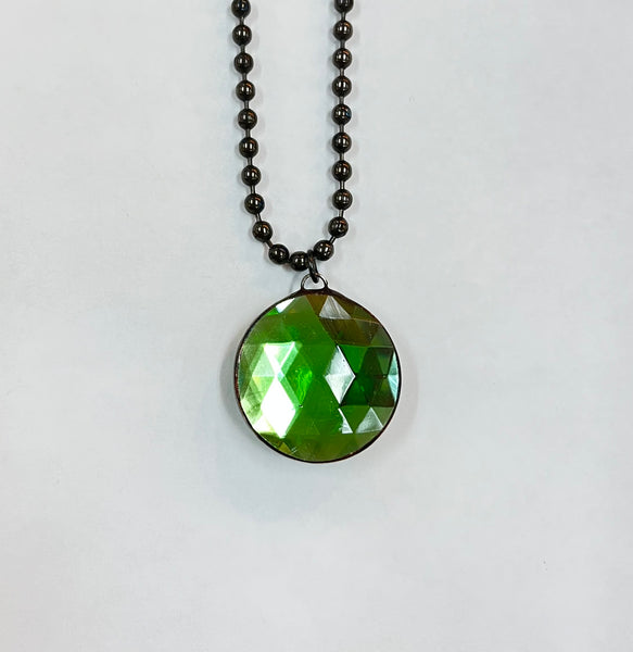 Green Vintage Glass Necklace