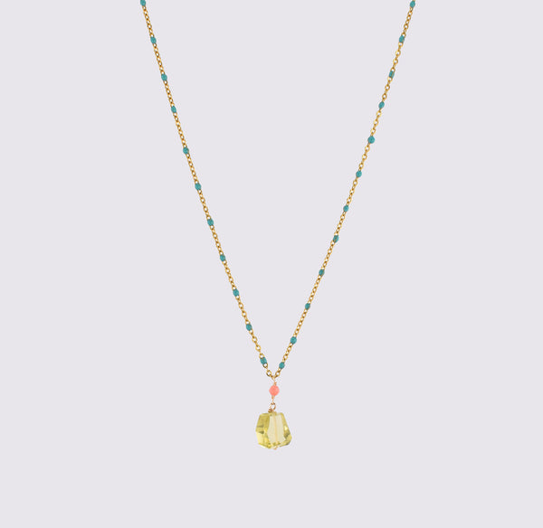 Citrine Turquoise Necklace