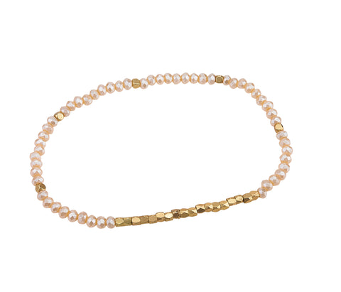 Gold Metal Bead Bracelet