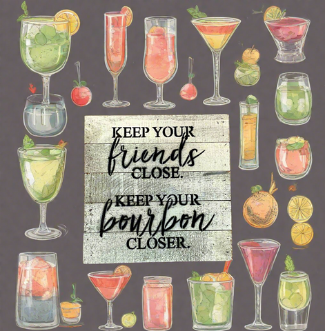 Friends Bourbon Sign