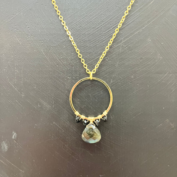 Labradorite/Onyx Necklace