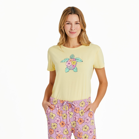 Painted Hibiscus Turtle PJ Tee