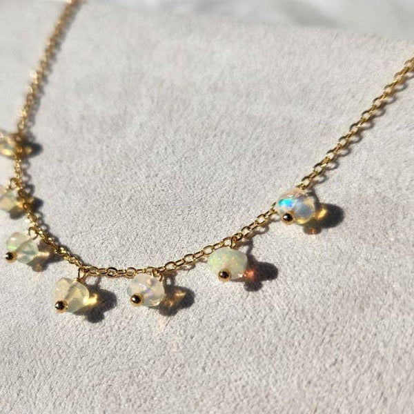 Ethiopian Opal Fringe Necklace