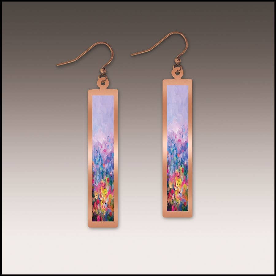 Framed Lavender Earrings