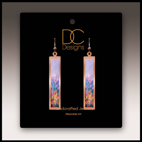 Framed Lavender Earrings