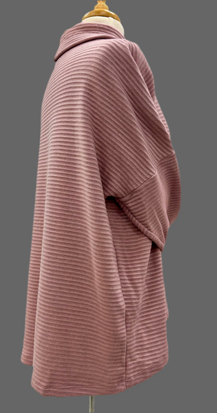 Dusty Pink Cowl Neck Top