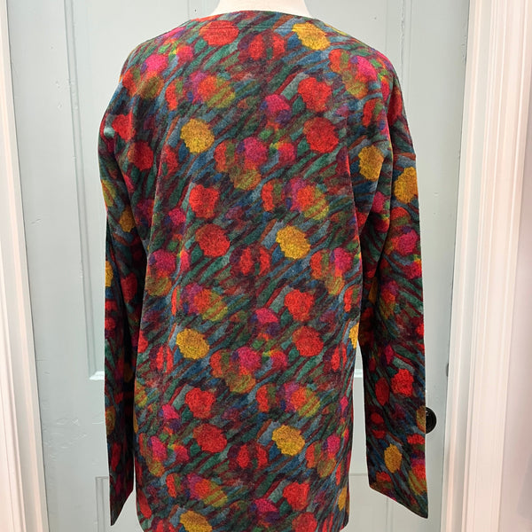 Cozy Floral V Neck Top