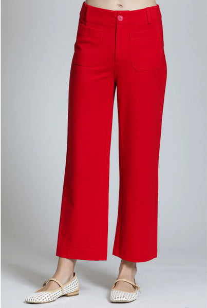 Red Cropped Pants
