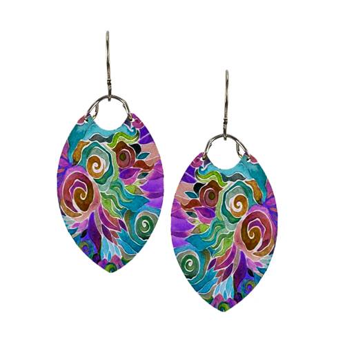 Swirls Oval Earrings