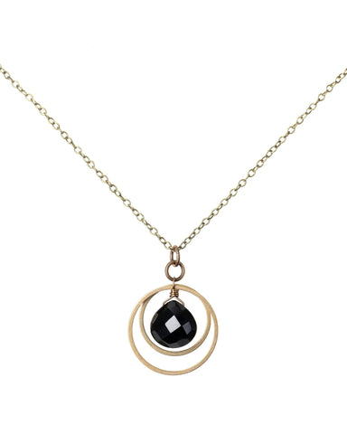 Black Onyx Circle Necklace