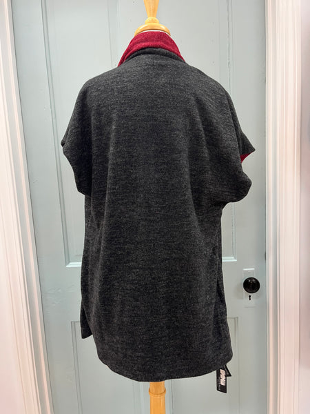 Burgundy/Grey Reversible Vest