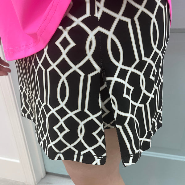 Black Geo Skort