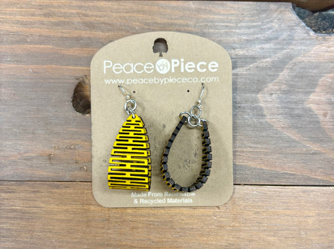 Flex Wood Earrings Lemon Yellow