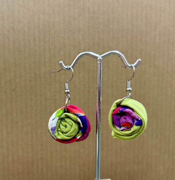 Lime Milleflori Earrings
