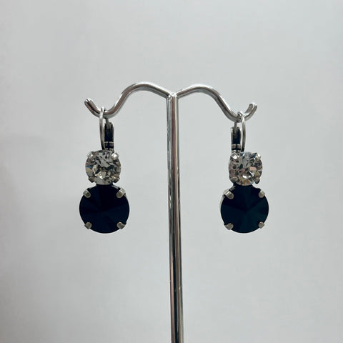 Liz Earrings Clear/Jet