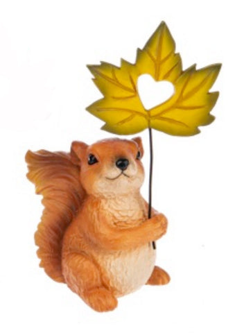 Squirrel With Leaf