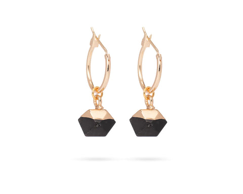 Onyx Small Hoop Earrings