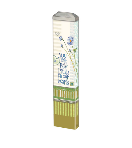Left Paw Prints Mini Art Pole