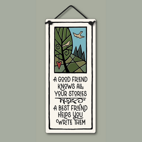 Friend/Stories Clay Tile