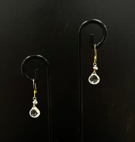 Pyrite & Quartz Earrings