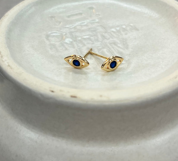 Evil Eye Post Earrings