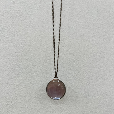 Lilac Bubble Glass Necklace