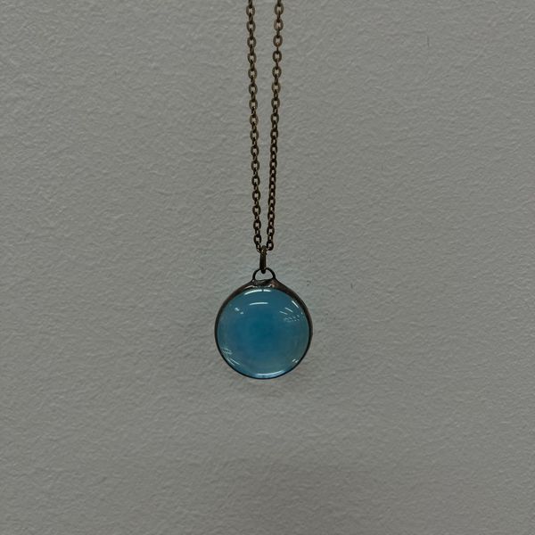 Blue Bubble Glass Necklace